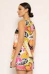 SARA RETRO PRINT MINI DRESS