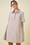 PAIGE STRIPED SHIRT  DRESS