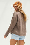 CIARA LINEN BLEND BUTTON DOWN TOP