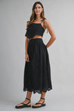 BILLIE EMBROIDERED MIDI SKIRT
