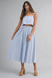 CORDELIA STRIPED MIDI SKIRT