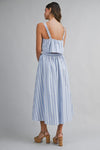 CORDELIA STRIPED MIDI SKIRT