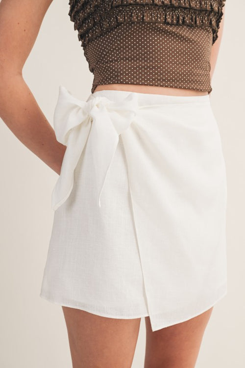 JUNO TIE WAIST WRAP SKORT