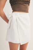 JUNO TIE WAIST WRAP SKORT