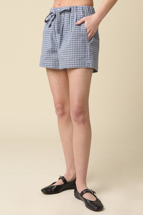 TIFFANY GINGHAM DRAWSTRING SHORTS