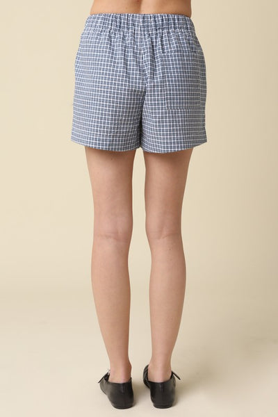 TIFFANY GINGHAM DRAWSTRING SHORTS