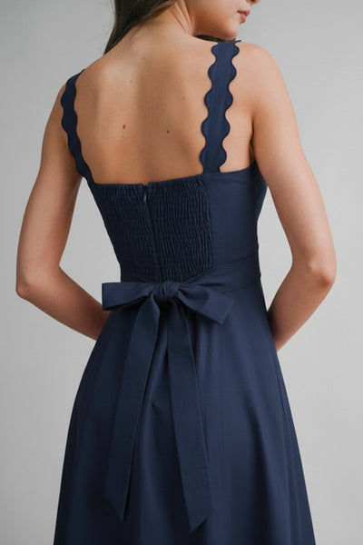 BROOKE SQUARE NECKLINE MIDI DRESS