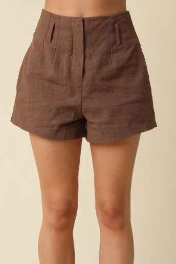MOKA HIGH WAISTED LINEN SHORT