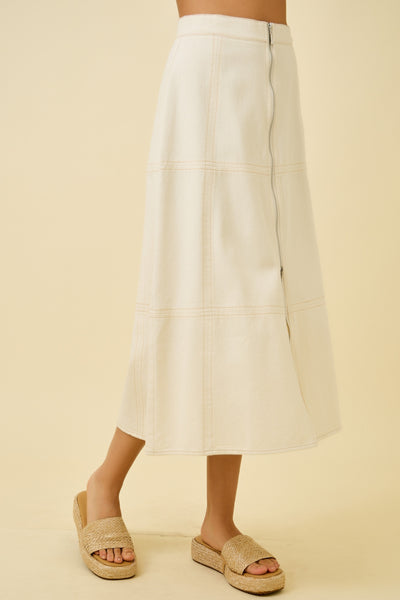 SUNLEE DENIM MIDI SKIRT