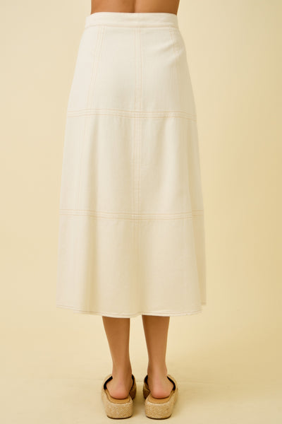 SUNLEE DENIM MIDI SKIRT