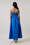 KAILANI FLORAL EMBROIDERY MAXI DRESS