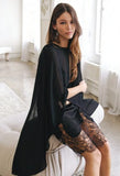 MELANIE LONG SHEER CAPE