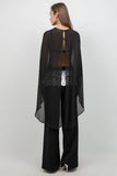 MELANIE LONG SHEER CAPE
