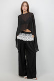 MELANIE LONG SHEER CAPE