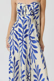 SABRINA STRAPLESS PRINT JUMPSUIT