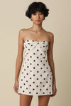 MARGELI POLKA DOT LINEN ROMPER