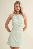 BEATRIX FRONT GATHER MINI DRESS