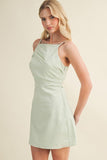 BEATRIX FRONT GATHER MINI DRESS