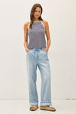 CLOVER DRAWSTRING WIDELEG DENIM