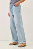 CLOVER DRAWSTRING WIDELEG DENIM