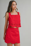 AMELIA EMBROIDERED MINI SKIRT