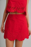 AMELIA EMBROIDERED MINI SKIRT