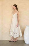 MALIK ASYMMETRIC HEM BELTED DRESS