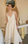 MALIK ASYMMETRIC HEM BELTED DRESS