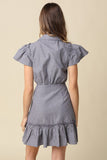 SOPHIBELLA FAUX WRAP MINI DRESS