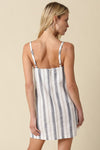 LOTTIE STRIPED LINEN MINI DRESS