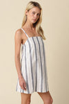 LOTTIE STRIPED LINEN MINI DRESS