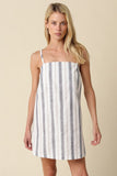 LOTTIE STRIPED LINEN MINI DRESS