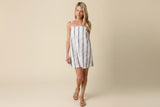 LOTTIE STRIPED LINEN MINI DRESS