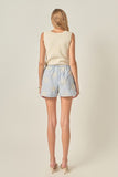 ASTIN EMBROIDERY DETAIL SHORTS