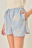 ASTIN EMBROIDERY DETAIL SHORTS