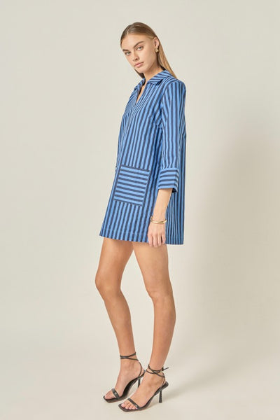 RAINEE A-LINE KAFTAN MINI DRESS