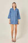 RAINEE A-LINE KAFTAN MINI DRESS