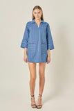 RAINEE A-LINE KAFTAN MINI DRESS
