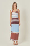 CLARKE CROCHET SLEEVELESS MIDI DRESS
