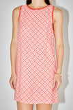 EVA EMBROIDERED MINI SHIFT DRESS