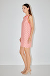 EVA EMBROIDERED MINI SHIFT DRESS
