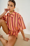 ANGELA STRIPED BUTTON UP SHIRT