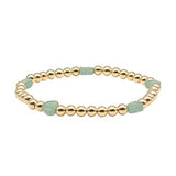 SEMI PRECIOUS HEART BEADED BRACELET