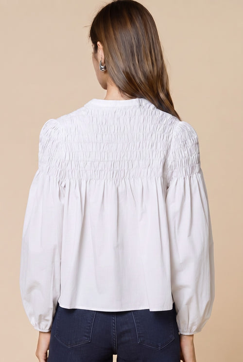 XAVI BUBBLE CUFF BLOUSE