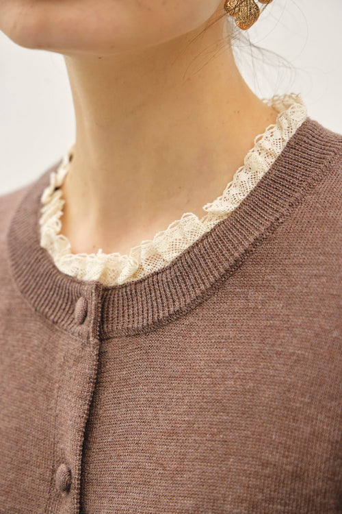 ANDY LACE TRIM CARDI