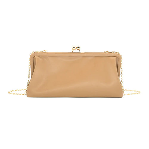 CAMI VEGAN LEATHER CLUTCH