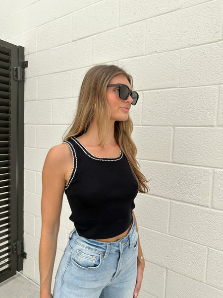 COCO BRAIDED DETAIL KNIT TOP