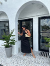 ATHENA BLACK LINEN MAXI DRESS