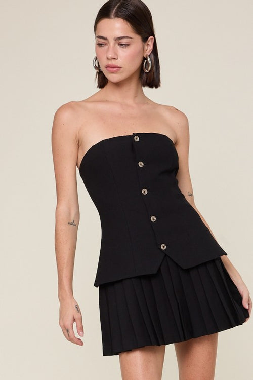 SABRINA STRAPLESS MINI SKORT DRESS