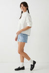 CIARA LINEN BLEND BUTTON DOWN TOP